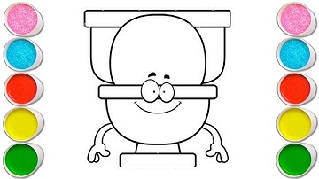 How to Draw a Cute Toilet | Easy & Funny Drawing for Kids!