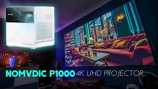 The NOMVDIC P1000 4K Ultra HD Projector | A Compact Gaming & Movie Home Cinema Powerhouse!