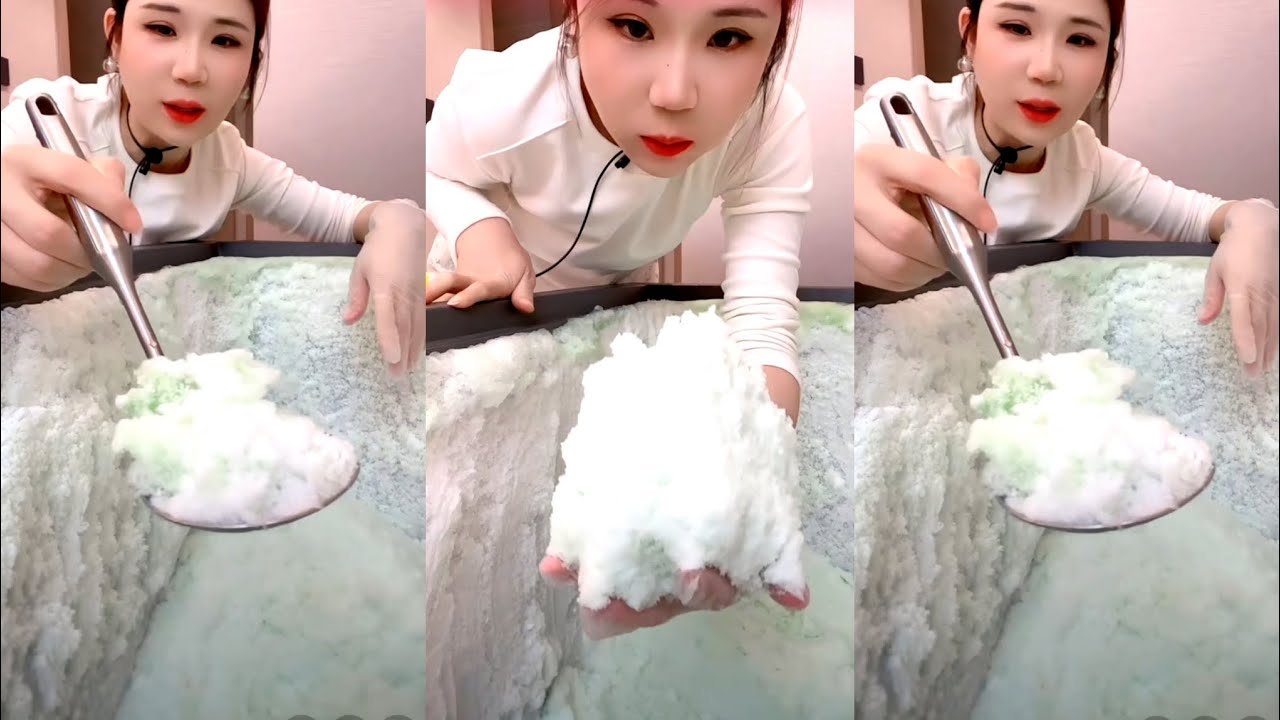 ASMR FREEZER FROST EATING YY / WHITE ICE 