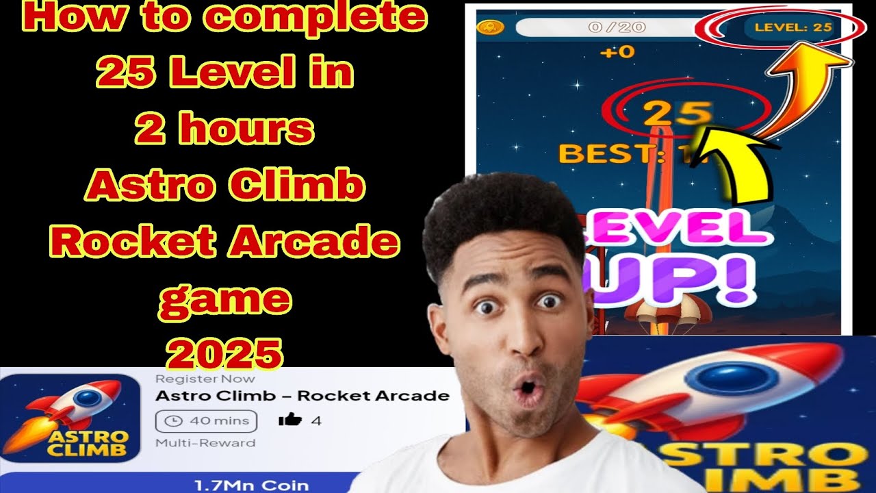 Как пройти 25 уровень игры Astro Climb Rocket Arcade 2025