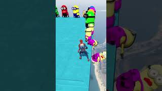 Ultimate Ragdoll Fight: SpiderMan vs Girl Minions GTA 5 Chaos Battle |  #shorts #gtav #gta #gta5