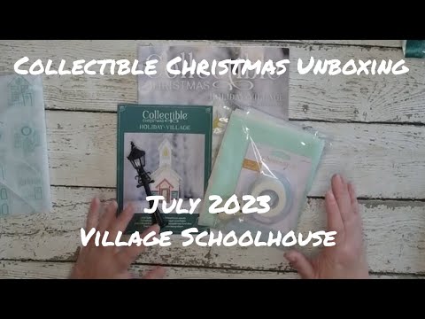 Collectible Christmas Unboxing Village Schoolhouse, July 2023