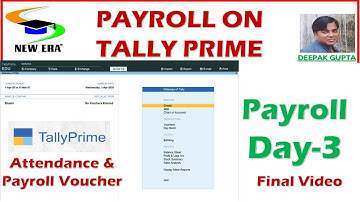 Payroll on Tally Prime Day 3 By Deepak Gupta