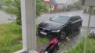 Heavy Hail storm in Summer 2023 Helsingborg sweden