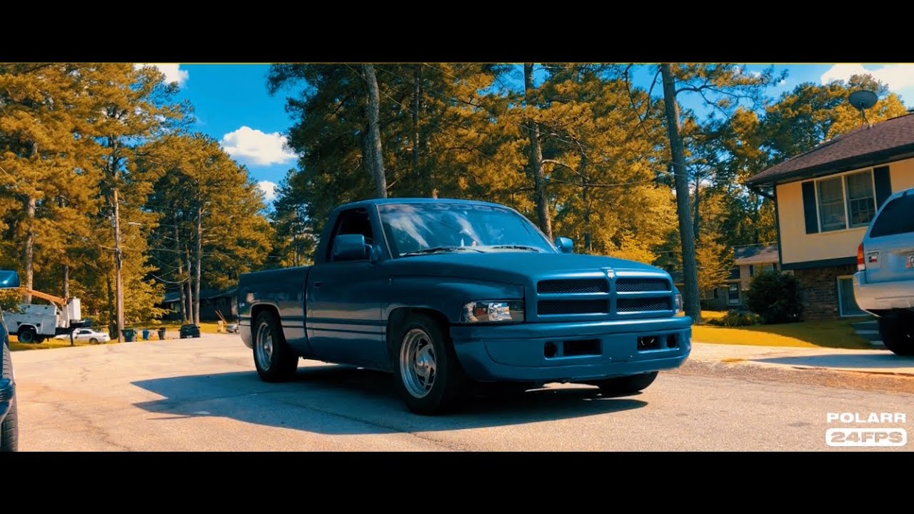 Lowered 96 dodge ram 1500 - YouTube