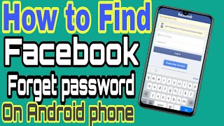 How to Recover Forgotten Facebook Password  || RECOVER FORGET FB PASSWORD