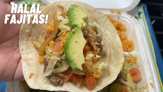 Halal Mexican Food: Fajitas, Mexican Style BBQ Burrito at Taqueria Los Sombreros Halal Food Reviews!