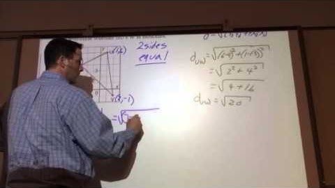 Applying the distance formula...