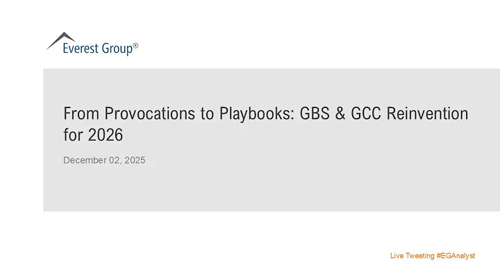OnDemand Webinar: From Provocations to Playbooks: GBS Reinvention for 2026