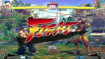 YUN VS DHALSIN | CPU VS CPU Ultra Street Fighter IV  (Hardest AI)