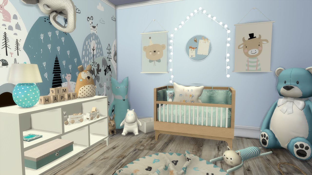 The Sims 4 - Baby Room // CC Speed Build - YouTube