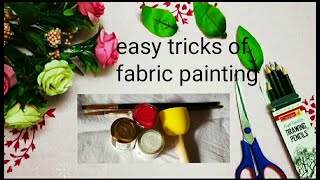 Easy tricks of fabric painting\/ easy fabric painting on pillow cover