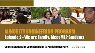 MEP LIVE | Episode 2: “We are Family: Meet MEP Students”