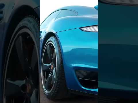Beautiful Blue Porsche 911 Turbos