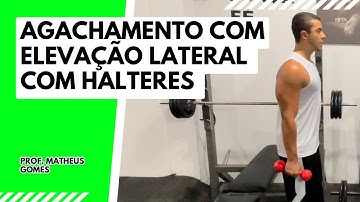 Agachamento com Elevação Lateral com halteres prof. Matheus Gomes