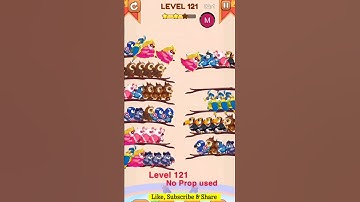 #bird sort 2 Color puzzle level 121 #birdsort #colour #gaming #viral #trending #shorts #solution