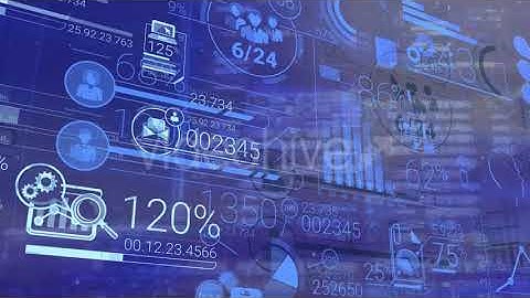 Corporate Infographic And Financial Data On A Blue Background | Motion Graphics - Envato elements