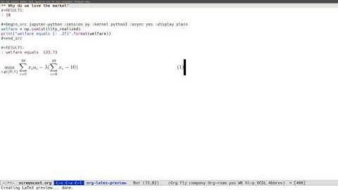 modeling a simple economy with python and emacs
