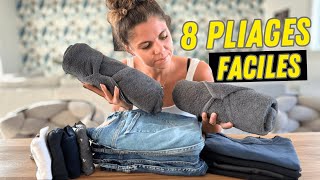 Apprend ces 8 PLIAGES DE LINGE pour gagner un MAX DE TEMPS !