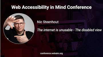 Nic Steenhout: The internet is unusable - The disabled view