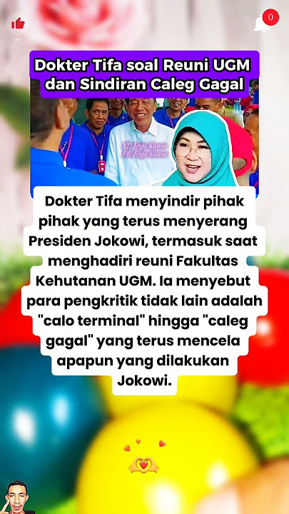 Dokter Tifa soal Reuni UGM dan Sindiran Caleg Gagal