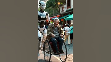 She is riding a cyclo very fast #aidtcenter #robot #robotics #ai #technology #tech #techno