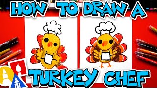 how to draw a turkey chef