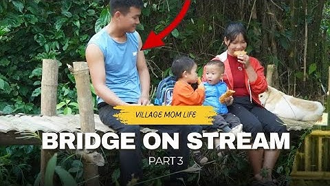 Constructing a Simple Bamboo Bridge With My Kids | Village Stream Crossing
