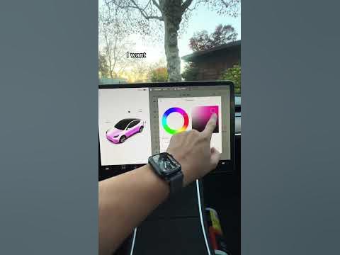 Tesla can magically change its paint color 😦 #tesla # modely #