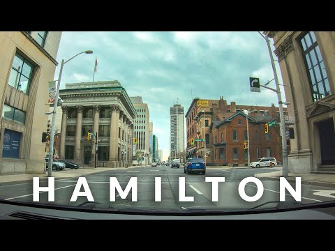 Hamilton Downtown Drive 4K - Ontario, Canada