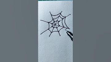 Easy Spider web 🕸️ drawing tutorial #art #painting #easydrawimg #drawingtutorial