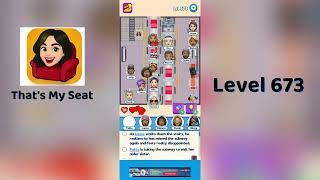 That's My Seat Level 673 Walkthrough | Puzzle Game Solution by SolutionGuruji