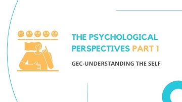 Part 1: Psychological Perspectives: Self as a Cognitive Construct | Understanding the Self | Cebu