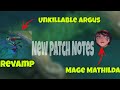Argus Revamp Auto Ulti | Latest Adjustments | Buffs | Mobile Legends