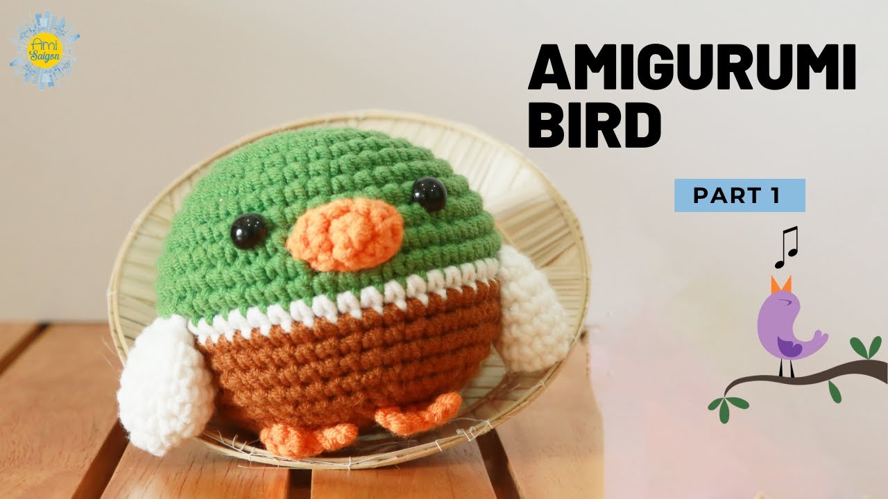 #092 | Crochet Amigurumi Mallard Duck (1/2) | Amigurumi Birds Crochet Tutorial | @AmiSaigon