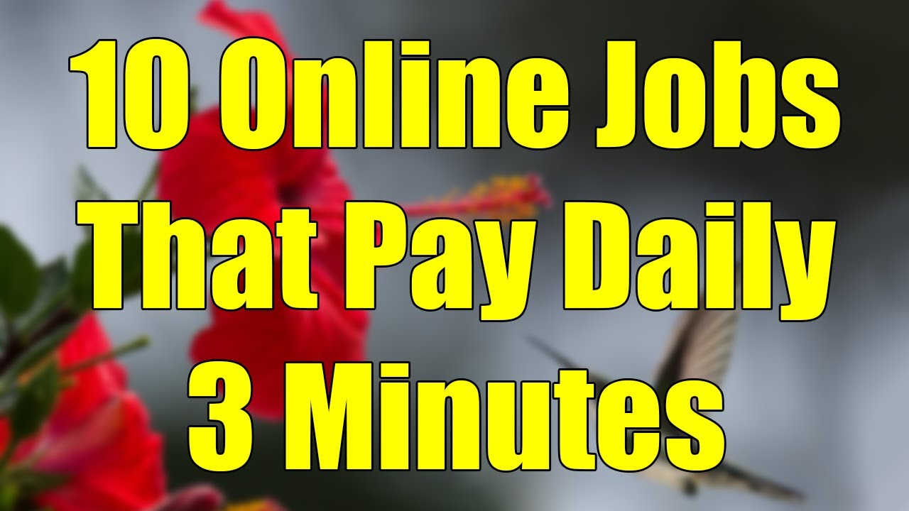 10 Online Jobs That Pay Daily (Make Money EVERY Day)