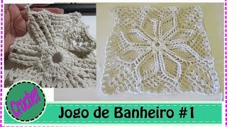 Jogo de Banheiro em Crochet com Barbante #1