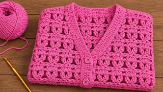 Most Requested Crochet Pattern 🩷Unique Stitch for Blouse, Shawl & Blanket
