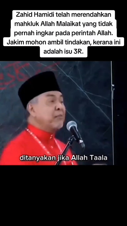 Malaikat pun lari kalau Allah suruh jadi Presiden Umno #zahidhamidi #umno #anwaribrahim #pmx