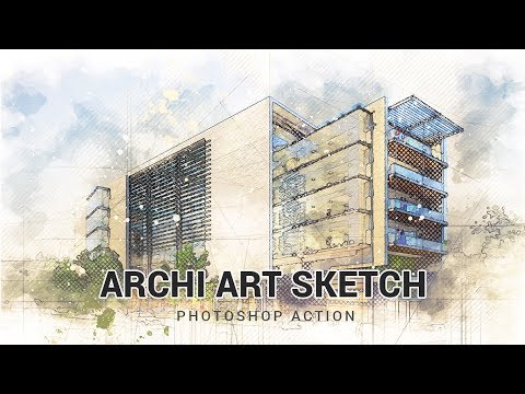 Archi Art Sketch Photoshop Action Tutorial - V