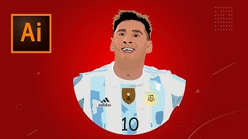 Lionel Messi Vector Art | Adobe illustrator tutorials