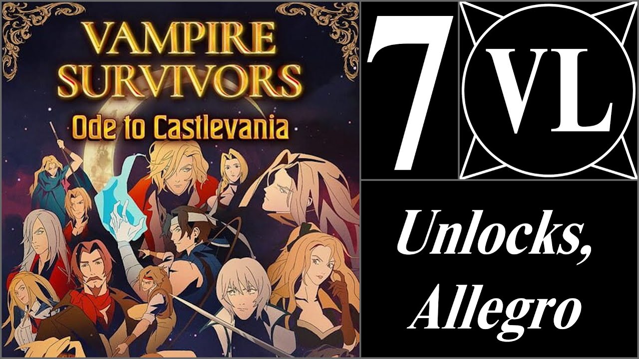 Vampire Survivors Ode to Castlevania 4 Unlocks, Allegro YouTube