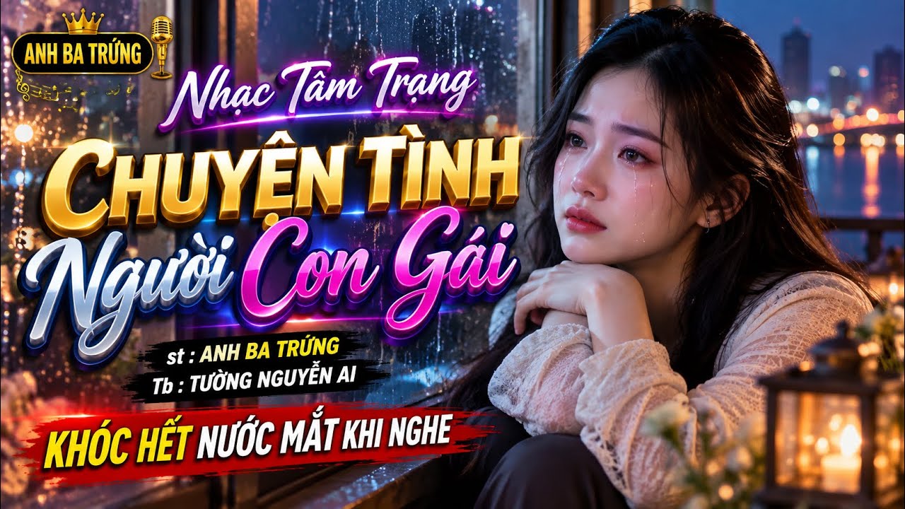 CHUYỆN TÌNH NGƯỜI CON GÁI - ANH BA TRỨNG - NHẠC TÂM TRẠNG - KHÓC HẾT NƯỚC MẮT KHI NGHE