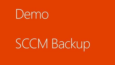 Enable SCCM Backup step by step