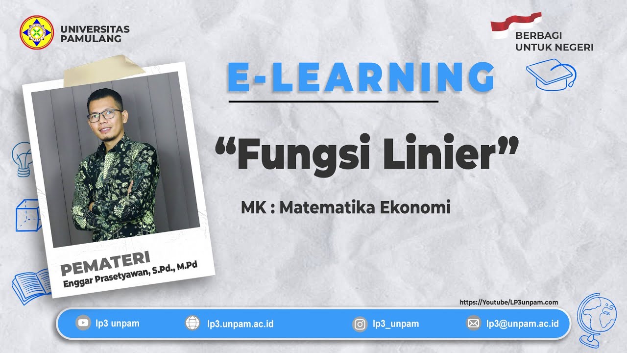 MATEMATIKA EKONOMI - Pertemuan ke 3 ( Fungsi Linier )