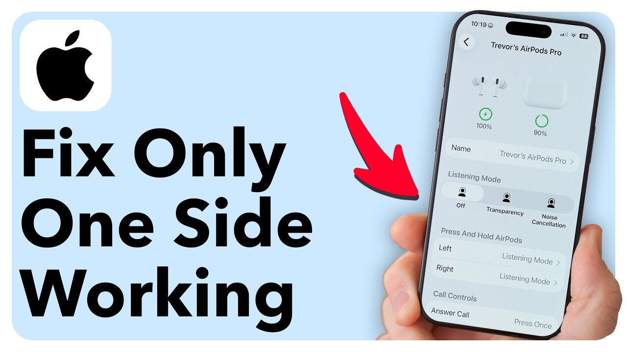 How to Fix AirPods if Only One Side is Working - YouTube