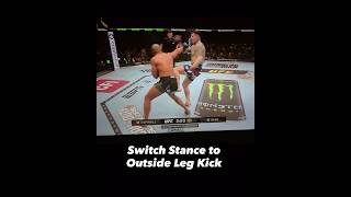 UFC321 🚨Tom Aspinall vs Ciryl Gane Switch stance to Outside leg 🦵 kick from Aspinall b/f eye poke