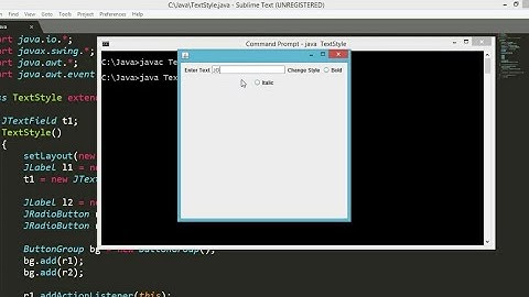 Java Swing Application for Changing Fonts Style