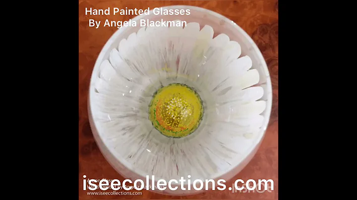 Daisy Head handpainted glasses by Angela Blackman