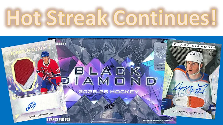 Our HOT STREAK Continues! 2025-26 Upper Deck Black Diamond Hockey New Release